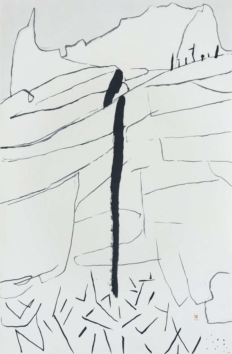 장병언, structure landscape 114, ink_on_paper, painting, 2026